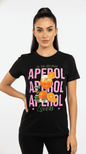 Tee Aperol Lovers – Estilo vibrante para quem ama celebrar!